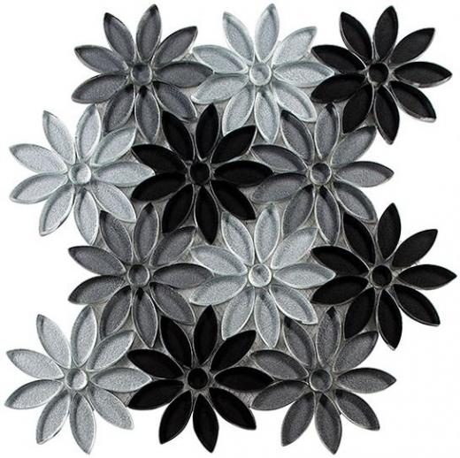Tile Bouquette Floral Greys BQT671