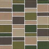 Color Wave Tile Rain Forest 3'' x Block Random Mosaic CW25