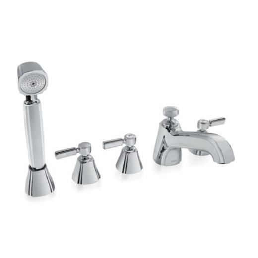 Guinevere® Deck-Mount Bath Faucet, with Lever Handles,Hand Shower and Diverter Trim