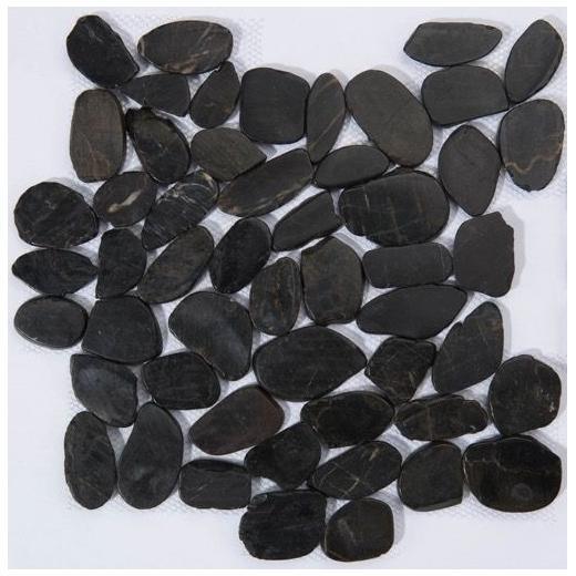 Zen Pebbles 12x12 Flat Tahitian Black AC76-356