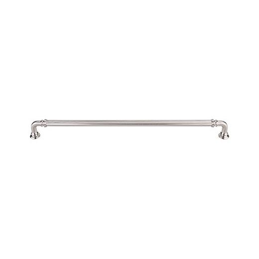 Top Knobs TK328BSN Reeded Appliance Pull 18 Inch Center