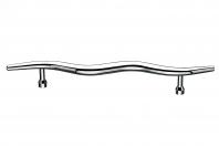 Top Knobs M854-18 Nouveau Brook Appliance Pull 18 Inch Center