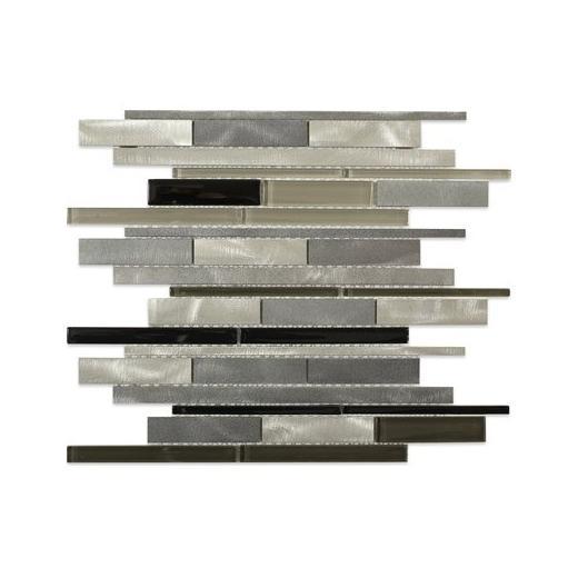 Soho Studio Waterfall Nero Ice Aluminum Metal Tile ALUWTRFNEROIC