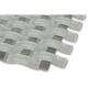 Soho Studio 3D Wave with White and Metal Dot Mosaic Tile