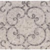 Aristo Series Carrara and Mugwort Polished Marble Mosaic