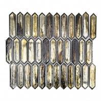 Soho Studio Artemis Series Golden Crust Hexagon Glass Backsplash ARTMSGLDNCRST