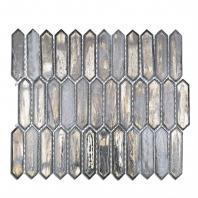 Soho Studio Artemis Series Silver Haze Hexagon Glass Backsplash ARTMSSLVRHZE