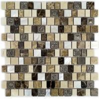 Soho Studio Bijou Series Acorn Forest Crackled Glass Mosaic