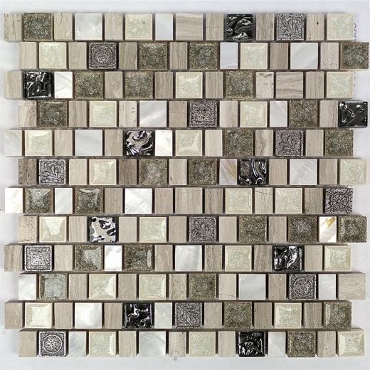 Soho Studio Bijou Series Rocky Coast Crackled Glass Mosaic