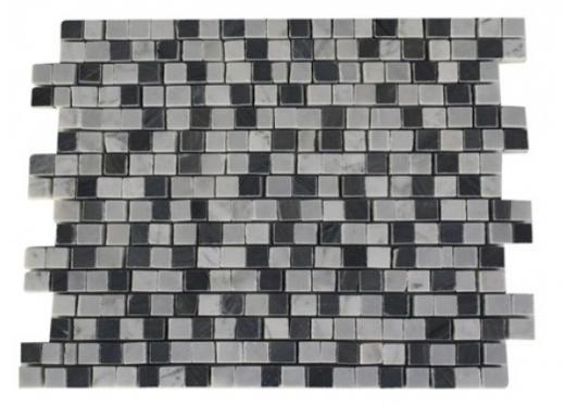 Soho Studios Broken Edge Series w/ Carrera and Bardiglio Marble Backsplash Tile