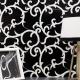 Soho Studio Chateau Series Black Jade and White Thassos Marble Tile