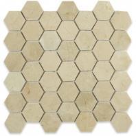 Soho Studio Crema Marfil Series 2" Hexagon Polished Marble Tile