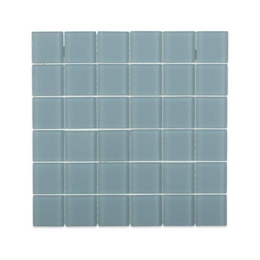 Soho Studio Crystal Series Blue Gray 2x2 Frosted Glass Tile