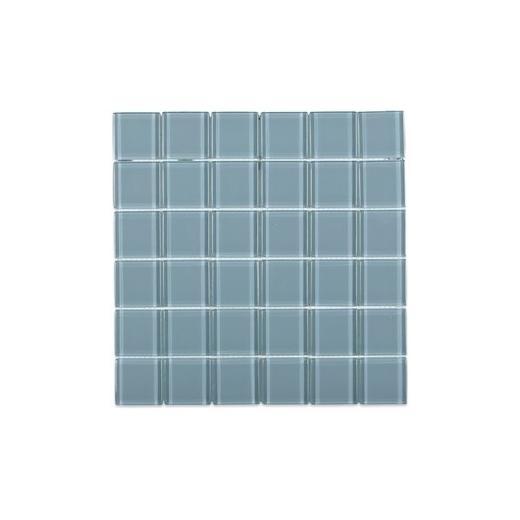 Soho Studio Crystal Series Blue Gray 2x2 Polished Glass Tile