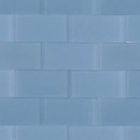 Soho Studio Crystal Series Blue Gray 3x6 Frosted Subway Glass Tile