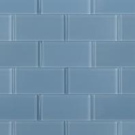 Soho Studio Crystal Series Blue Gray 3x6 Polished Subway Glass Tile