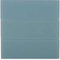 Soho Studio Crystal Series Blue Gray 4x12 Frosted Subway Glass Tile