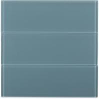Soho Studio Crystal Series Blue Gray 4x12 Polished Subway Glass Tile