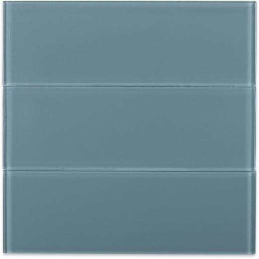 Soho Studio Crystal Series Blue Gray 4x12 Polished Subway Glass Tile