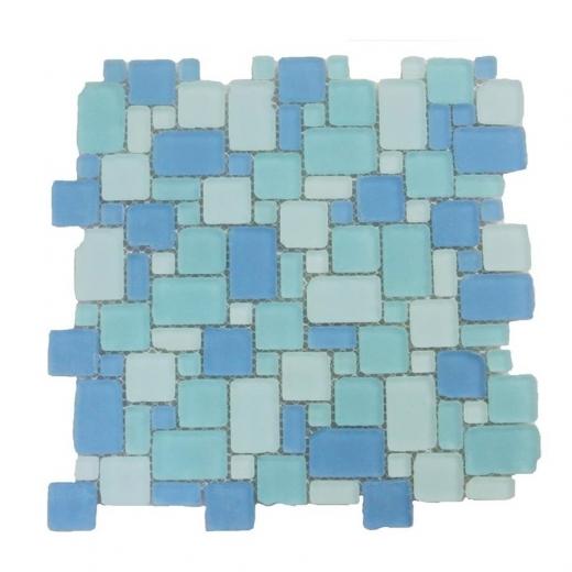 Soho Studio Beach Glass Series Surf French Pattern Frosted Glass Tile