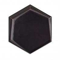Soho Studio Hexagono Series- Cuna Grafito Brillo 6 inch Hexagon TLHEXCUNAGRFTBRL