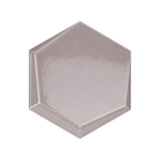 Soho Studio Hexagono Series- Cuna Nude Brillo 6 inch Hexagon TLHEXCUNANUDEBRL