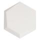 Soho Studio Hexagono Series- Cuna Blanco Matte 6 inch Hexagon TLHEXCUNABLNCMT