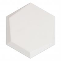 Soho Studio Hexagono Series- Cuna Blanco Matte 6 inch Hexagon TLHEXCUNABLNCMT