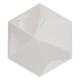 Soho Studio Hexagono Series- Piramidal Perla Brillo 6 inch Hexagon TLHEXPRMDPRLBRL