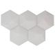 Soho Studio Hexagono Series- Piramidal Perla Matte 6 inch Hexagon TLHEXPRMDPRLMT