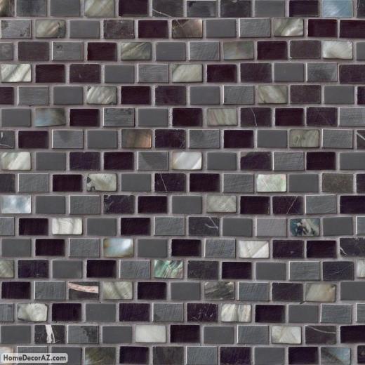MSI Stone Midnight Pearl Mini Brick Mosaic Backsplash SMOT-SGLSMT-MNPRL8MM