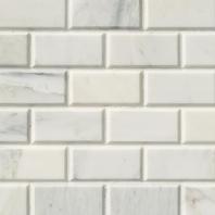 MSI Stone Arabescato Carrara Mosaic Backsplash SMOT-ARA-2X4HB