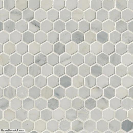 MSI Stone Arabescato Carrara Hexagon Mosaic Backsplash SMOT-ARA-1HEX