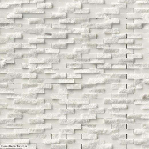 MSI Stone Arabescato Carrara Splitface Mosaic Backsplash SMOT-ARA-SFIL10MM