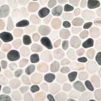 MSI Stone Black And White Pebbles Mosaic Backsplash THDW1-SH-PEB