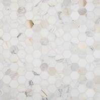 MSI Stone Calacatta Gold 2" Hexagon Mosaic Backsplash SMOT-CALAGOLD-2HEX