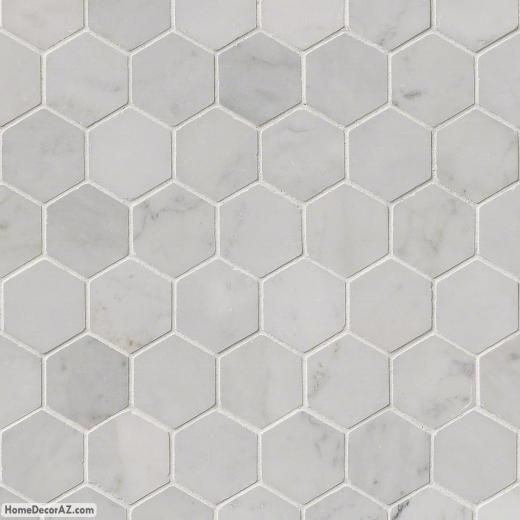 Msi Stone Carrara White Hexagon Mosaic Backsplash Smot Car 2hexp Hdaz