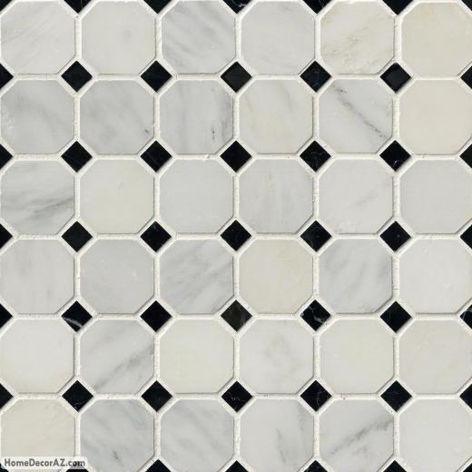 MSI Stone Greecian White Octagon Mosaic Backsplash THDW1-SH-GWO