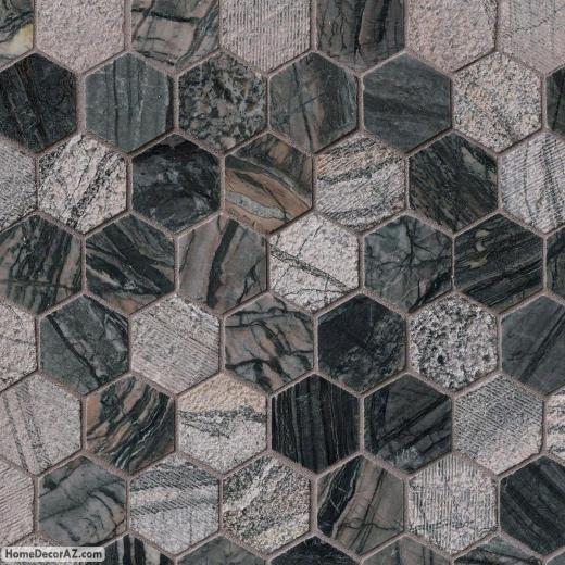 MSI Stone Henley 2" Hexagon Mosaic Backsplash SMOT-HENLEY-2HEX