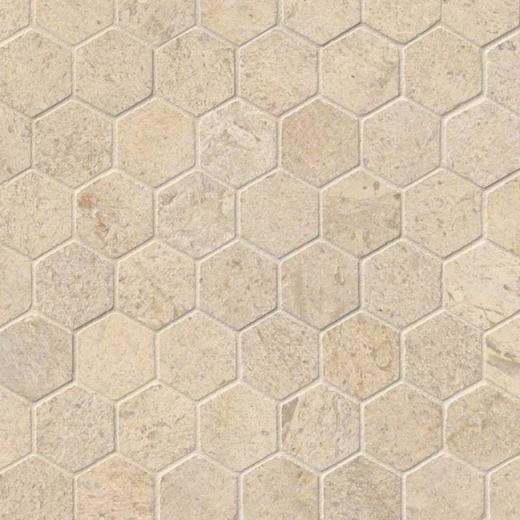 MSI Coastal Sand 2" Hexagon Tile Backsplash SMOT-COASAN-2HEXH