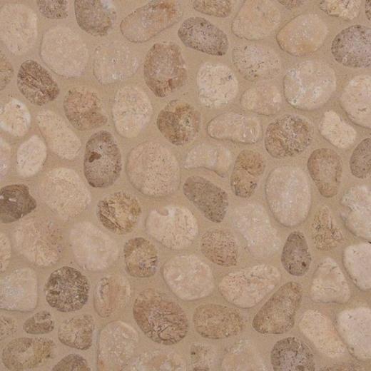 MSI Travertine Blend Pebbles Tile Backsplash SMOT-PEB-TRAVBLND