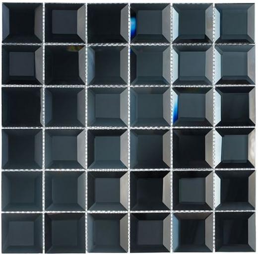 Glasstile Checkers Series Blue Hemisperes Mosaic Tile CKR113