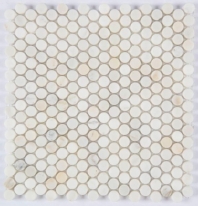 Milstone Calacatta Penny Round Mosaic Tile ML3823232