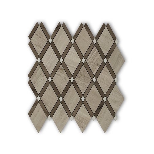 Majestic Wooden Beige Diamond Mosaic Tile by Soho Studio MAJWDBATHTHS