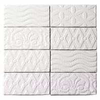 Masia Jewel Blanco 3x6 Ceramic Subway Tile by Soho Studio MASJWL3X6BLNCO