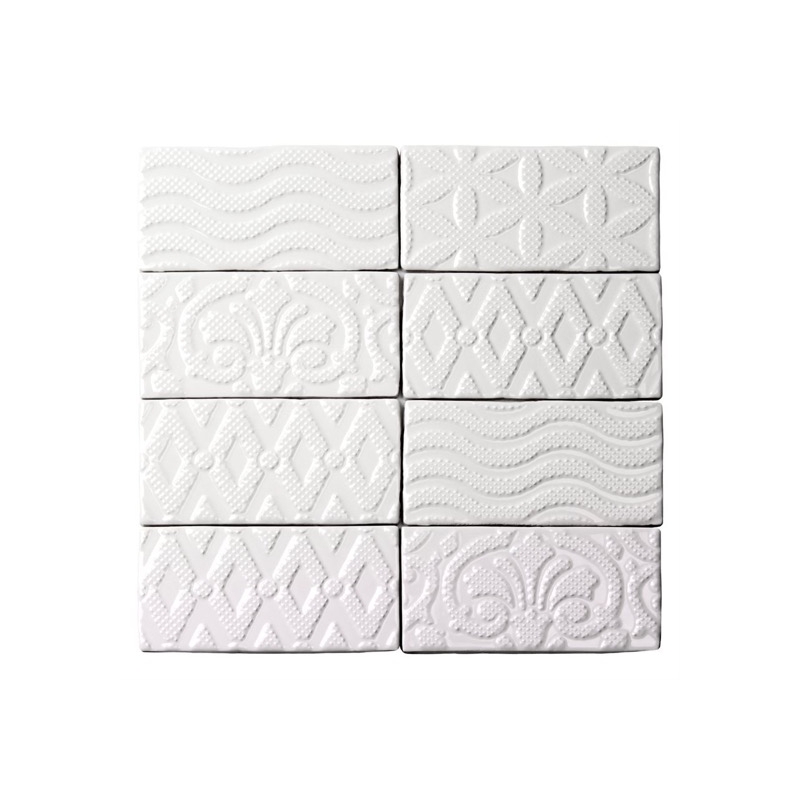 Masia Jewel Blanco 3x6 Ceramic Subway Tile Soho Studio MASJWL3X6BLNCO