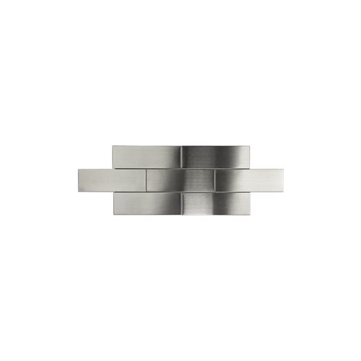 Brush Metal Stainless 2x6 Metal Tile by Soho Studio METSBWY