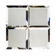 Mirror Dark Gray 4x4 Beveled Mirror Tile by Soho Studio MRRDKGRY4X4BEV