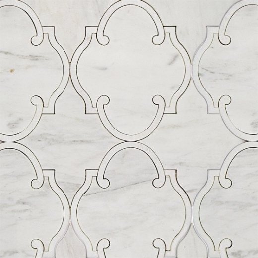 Rabat White Carrara Arabesque Tile by Soho Studio MJRABATWTCRWTHS