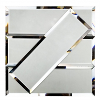 Mirror Dark Gray 4x12 Beveled Mirror Subway Tile by Soho Studio MRRDKGRY4X12BEV